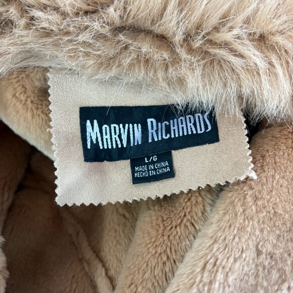 Vintage Marvin Richards Penny Lane Coat Size Large Faux Suede / Fur - Picture 7 of 9